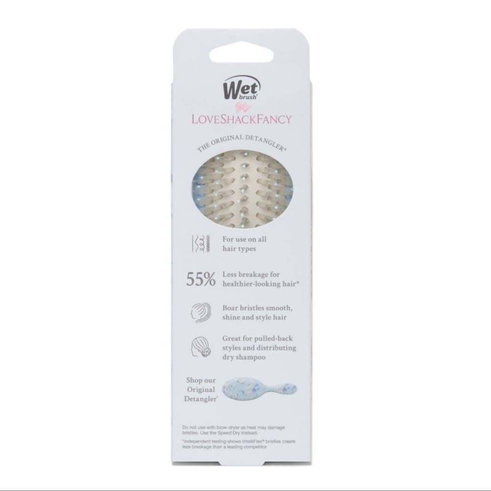 NWT Wet Brush x LoveShackFancy Mini Shine Detangling Hair Brush - Picture 2 of 12